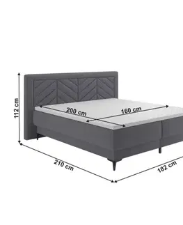 Boxspring Boxspringová postel LYANNA 1 Tempo Kondela