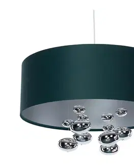 Svietidlá  Luster na lane BUBBLE 1xE27/60W/230V priemer 50 cm zelená 01B-003-60
