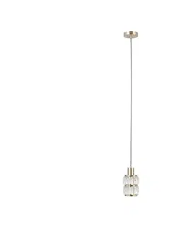 Svietidlá  PND-40668-1-HBR - Závesný luster ALMA na lanku 1xE27/40W/230V, zlatý PND-40668-1-HBR