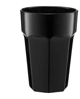 Poháre Kinekus Pohár na vodu 430ml, sklenený, čierny