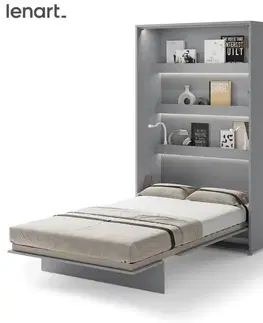 Postele Dig-net nábytok Sklápacia posteľ Lenart BED CONCEPT BC-02 sivá | 120 x 200 cm