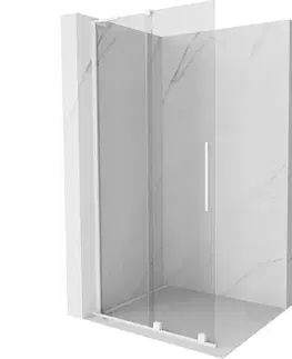 Sprchové dvere MEXEN/S - Velar L Sprchová zástena posuvná Walk-in 100 x 200, transparent 8 mm, biela 871-100-003-03-20