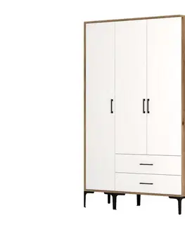Šatňové skrine Šatníková skriňa Kumsal ST - Walnut, White