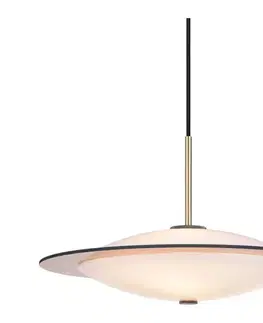 Svietidlá Halo Design 743629 - Závesný luster na lanku ORBIT 3xG9/7W/230V, priemer 40 cm, biela/mosadz/dymové sklo 743629