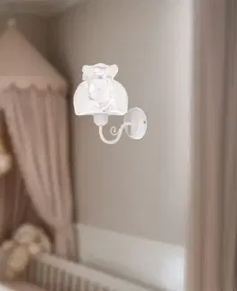 Nástenné svetlá ROSSINI biela nástenná lampa 1x40W E27 biele tienidlo