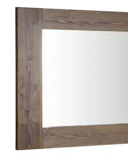 Kúpeľňový nábytok SAPHO - BRAND zrkadlo v drevenom ráme 100x80cm, morený smrek BA056S