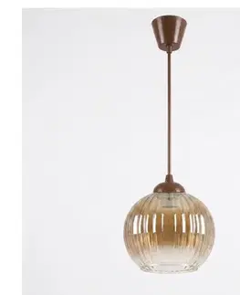 Svietidlá Brilagi - LED luster na lankách R GLASS 1xE27/60W/230V priemer 18 cm hnedá/dýmovo-hnedá NSTK7482+TK8611A