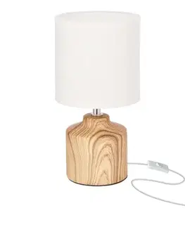 Lampy  Stolná lampa MINOS 1xE14/40W/230V hnedá/biela 41-34540