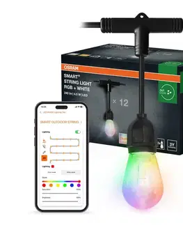LED osvetlenie Osram - LED RGB stmievateľný vonkajší svetelný reťazec SMART+ STRING 12xLED/230V 7,47m IP44 Wi-Fi 4099854474934