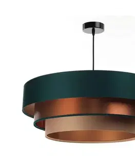 Svietidlá  Luster na lanku TRINITI 1xE27/60W/230V zelená/meď 050-084-60