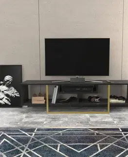 TV stolíky TV stolík Asal 150 - Black, Gold