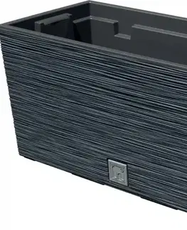 Záhradné kvetináče ProsperPlast Kvetináč FURU CASE | antracit 39,5 cm