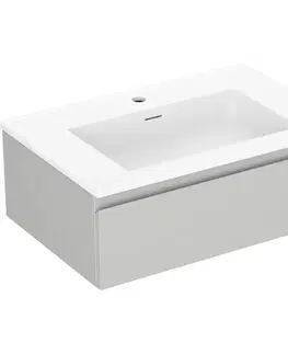 Kúpeľňový nábytok MEXEN/S - Orio kúpeľňová skrinka 70 cm s umývadlom Otis, 1 šuplík, sivá mat/biela mat 91A10-07023-1-BF62-W18M01