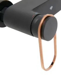 Kúpeľňové batérie Sprchová batéria SAT Fusion bez sprchového setu 150 mm čierna/bronz SATBSFU268CPCBR SATBSFU268CPCBR