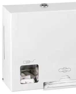 Sanitárna keramika SAPHO - Zásobník tamponov a hygienických vložiek, nerez, biela XP610W