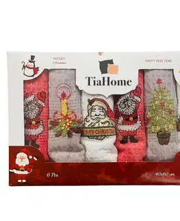 Utierky Utierky na riad vaflové Vianočné 40x60cm 6ks TiaHome