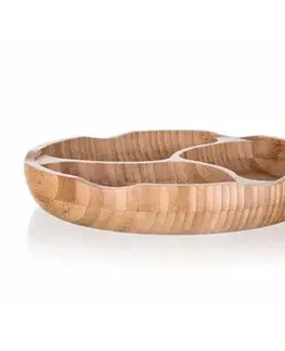 Podnosy a tácky Banquet Servírovacia miska BRILLANTE Bamboo, 25 x 4 cm