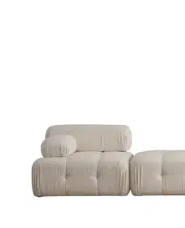 Pohovky a gauče Trojmiestna pohovka Doblo 3 Seater ( L1-Pouffe-1R) - Cream Bouclette