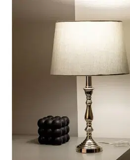 Lampy BRILAGI - Stolová lampa CERIA 1xE27/60W/230V pr. 30 cm lesklý chróm/sivá 1xEG78312+1xEG781036