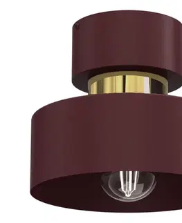 Svietidlá  Stropné svietidlo MARTI 1xE27/15W/230V priemer 20,5 cm bordové/zlaté 9699