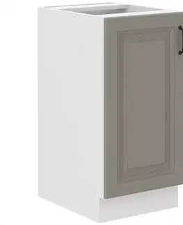 Kuchynské skrinky stojace Kuchynská skrinka Stilo claygrey/biely 40d 1f bb