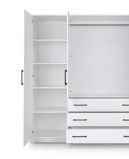 Šatníkové skrine ArtStol Šatníková skriňa BALI  | biela 240 cm