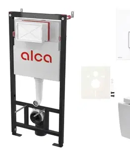 Záchody Cenově zvýhodněný závěsný WC set Alca do lehkých stěn / předstěnová montáž + WC SAT Brevis SIKOASW7 SIKOASW7