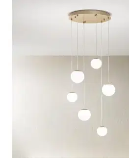 Svietidlá Ondaluce - LED závesný luster SANTOS LED/48W/230V pr. 45 cm zlatá/biela SO.SANTOS/6-ORO
