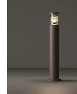 Záhradné lampy Ideal Lux - Vonkajšie svietidlo TRONCO 1xE27/42W/230V 80 cm IP65 hnedé 163741