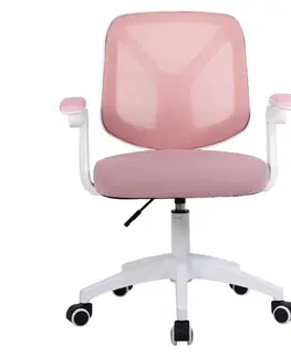 Kancelárske stoličky KONDELA Solari kancelárska stolička ružová / biela