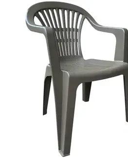 Záhradné plastové kreslá Plastová stolička Scilla taupe