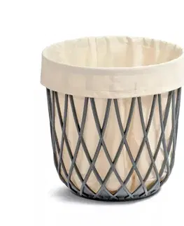 Úložné boxy NABBI IKUB55W plastový univerzálny kôš s vreckom 55 l sivý kameň