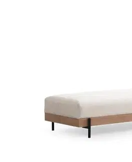 Taburety a podnožky Puf Eti Oak Pouffe - White