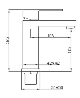 Kúpeľňové batérie MEXEN - Umývadlová batéria Cube, čierna 72900-70