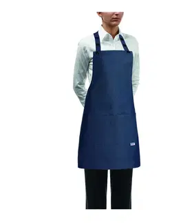 Dámske oblečenie EGOCHEF Kuchárska zástera ku krku EGOchef s vreckom DÁMSKA - Jeans 70x70 cm