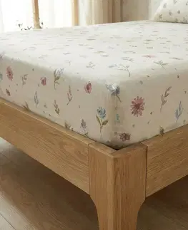 Plachty Kvalitex Bavlnené napínacie prestieradlo Letnálúka, 80 x 200 cm, 80 x 200 cm