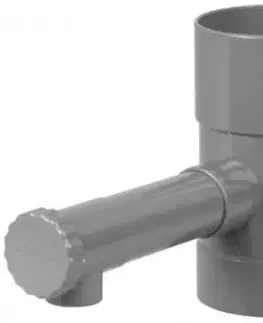 Nákupné tašky a košíky Kinekus Zberač dažďovej vody s ventilom pre PVC a kovové zvody s priemerom 100mm, šedý