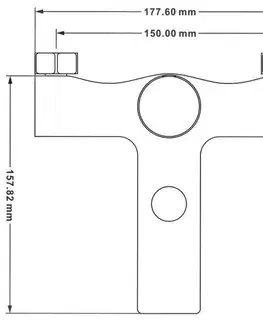 Kúpeľňové batérie MEXEN/S - Royo One vaňová batéria 150 mm, čierna 72231-70