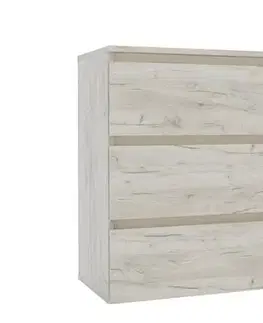 Komody a skrinky LIFE šuplíková komoda 1200, Gold craft oak / Satin