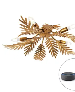 Stropné osvetlenie Vintage Smart stropné svietidlo zlaté 70 cm vrátane 5 WiFi B35 - Botanica