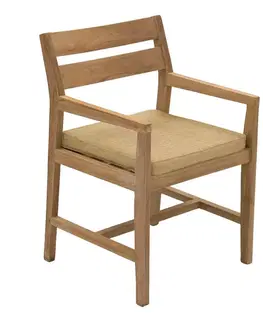Záhradné stoličky a kreslá DEOKORK Záhradné pevné kreslo WINSTON (teak)