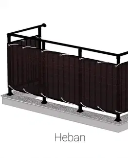 Balkónové zásteny a tieniace siete Balkónová zástena 90cm/500 cm wenge