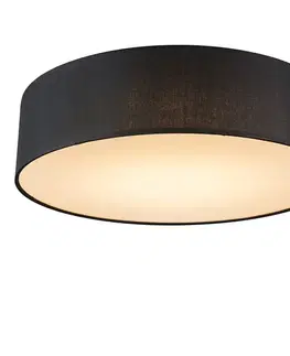 Stropné osvetlenie Stropné svietidlo čierne 40 cm vrátane LED - Drum LED