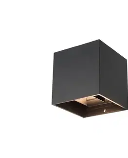 Svietidlá  LED Vonkajšie nástenné svietidlo RIKO 2xLED/4W/230V čierna IP44 KTLORO2X4CBC