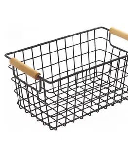 Úložné boxy KONDELA Kosut viacúčelový košík čierna