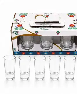 Poháre Kinekus Pohár - štamprlík číry, 25ml, sada 6ks, v darčekovej krabičke