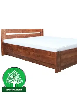 Dvojlôžkové postele Posteľ drevená  Lulea Plus 160x200  orech