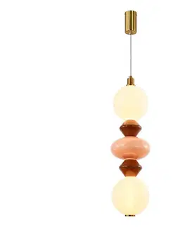 Svietidlá  LED luster na lanku FLORES LED/15W/230V zlatá/oranžová/hnedá 32-50656