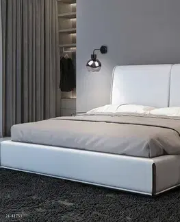 Nástenné svetlá Čierna nástenná lampa 1xE27 25cm dymové tienidlo LADY