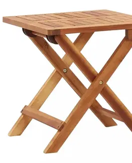 Záhradné stoly Skladací záhradný stolík akácie Dekorhome